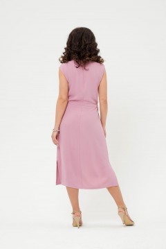 Платье летнее розового цвета с разрезами Serenada(фото4)