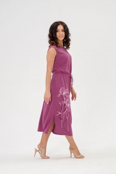 Платье летнее лилового цвета с разрезами Serenada(фото2)