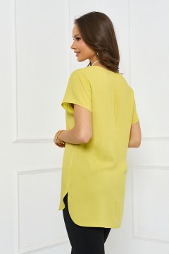 Блузка жёлто-зелёная с короткими рукавами Bellovera(фото4)