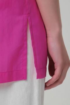 Рубашка из хлопка цвета фуксии Priz(фото3)