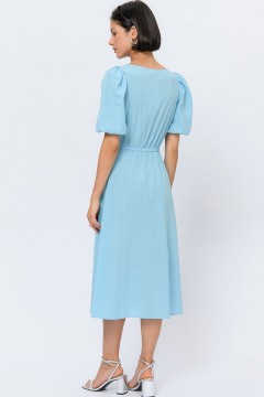 Платье миди с короткими рукавами-фонарик 1001 dress(фото3)