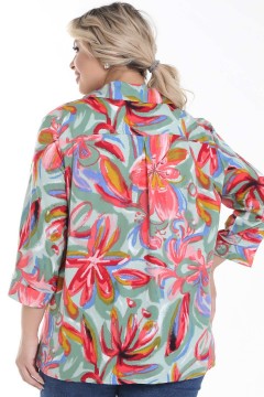 Рубашка летняя с цветочным принтом Agata(фото3)