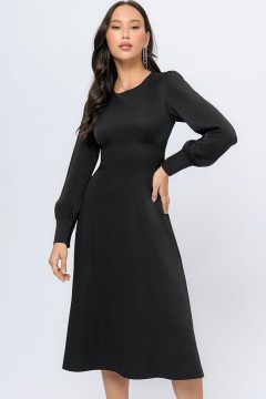 Платье миди чёрного цвета с длинными рукавами 1001 dress(фото2)