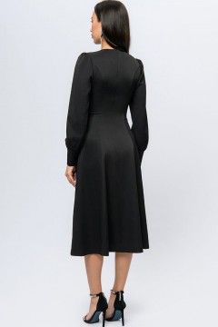 Платье миди чёрного цвета с длинными рукавами 1001 dress(фото3)