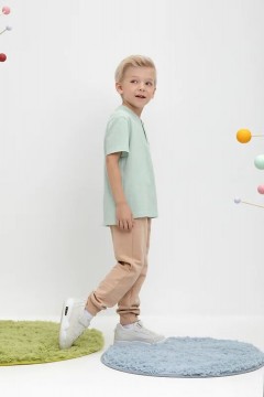 Брюки бежевого цвета для мальчика КР 400694/кунжут к478 брюки Crockid(фото2)