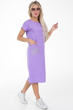 Платье летнее цвета лаванды с карманом Diolche(фото3)