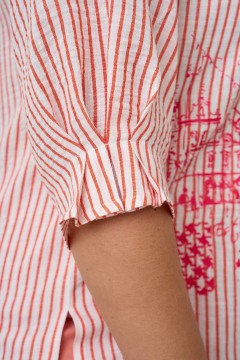 Блузка в полоску с разрезами Intikoma(фото3)