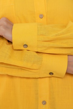Рубашка хлопковая жёлтая Lady Taiga(фото3)