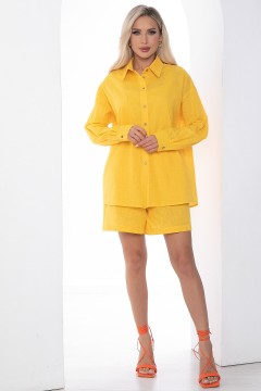 Рубашка хлопковая жёлтая Lady Taiga(фото2)