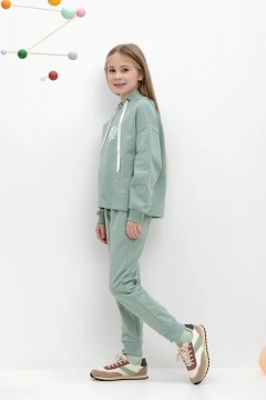 Брюки зелёного цвета для девочки КР 400547/холодная мята к479 брюки Crockid(фото2)