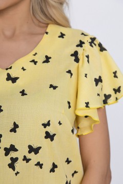 Блузка жёлтая с поясом Lady Taiga(фото3)