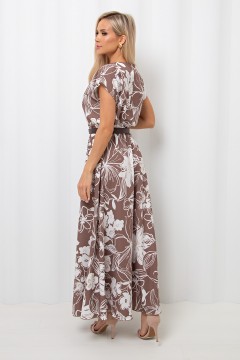 Платье длинное с цветочным принтом Дарья №111 Valentina(фото4)