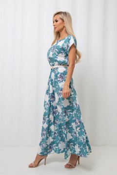 Платье длинное с цветочным принтом Дарья №114 Valentina(фото3)