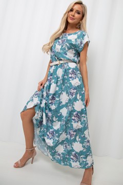 Платье длинное с цветочным принтом Дарья №114 Valentina(фото2)