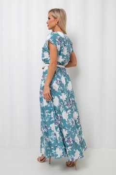 Платье длинное с цветочным принтом Дарья №114 Valentina(фото4)