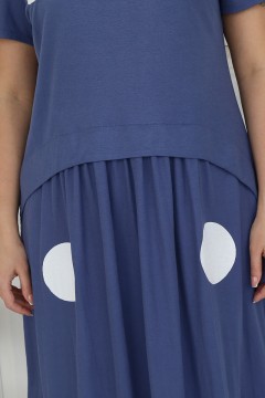 Платье трикотажное синего цвета Wisell(фото3)