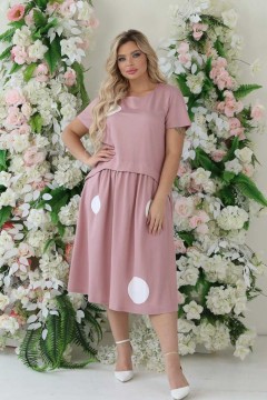 Платье трикотажное розового цвета Wisell(фото2)