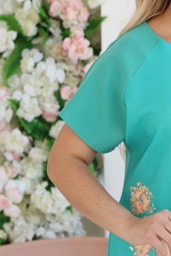 Платье мятного цвета с карманами  Wisell(фото3)