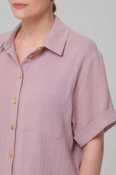 Блузка из муслина с накладным карманом Priz(фото3)