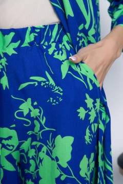 Костюм брючный синий с длинной накидкой Lady Taiga(фото4)