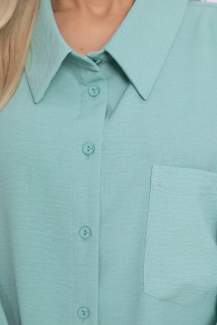 Рубашка с V-разрезом по спинке и декоративной цепочкой Lady Taiga(фото3)