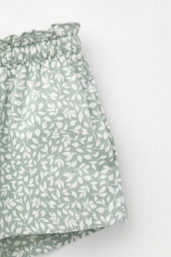 Шорты с принтом для девочки КР 400684/холодная мята,листья к477 шорты Crockid(фото2)