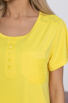 Блузка трикотажная жёлтого цвета Lady Taiga(фото3)