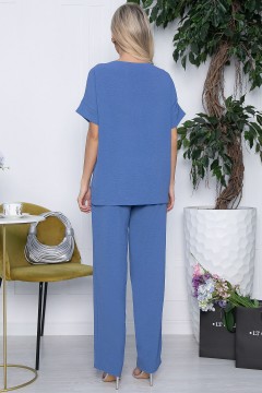Костюм с брюками летний синего цвета Lady Taiga(фото5)