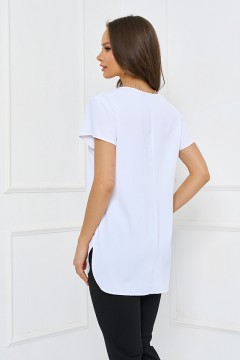 Блузка белая с короткими рукавами Bellovera(фото4)