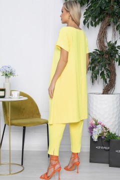 Костюм с брюками летний жёлтого цвета Lady Taiga(фото5)