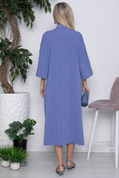 Платье длинное синего цвета с карманами Lady Taiga(фото5)