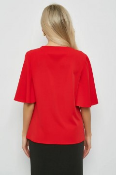 Блузка красная с объёмными рукавами Jetty(фото4)