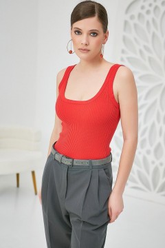 Топ красный трикотажный Happychoice