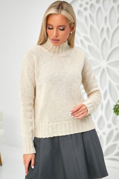 Свитер вязаный кремового цвета Happychoice