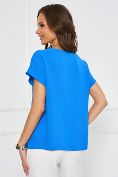 Блузка лёгкая синего цвета Bellovera(фото4)