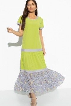 Платье длинное зелёного цвета с карманами Charutti(фото3)