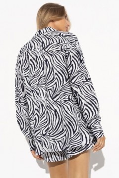 Костюм с шортами и рубашкой в трендовой расцветке зебра Charutti(фото5)
