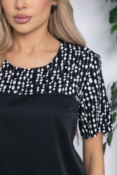 Блузка чёрная с коротким рукавом LT collection(фото3)