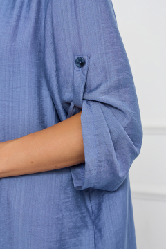 Костюм синий брючный с рубашкой Bellovera(фото4)