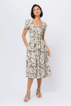Платье миди с карманами и цветочным принтом 1001 dress(фото2)