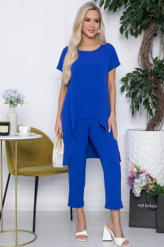 Костюм с брюками летний синего цвета Lady Taiga(фото2)