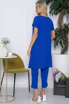 Костюм с брюками летний синего цвета Lady Taiga(фото4)