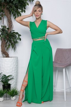 Костюм зелёный с брюками и топом Lady Taiga(фото2)
