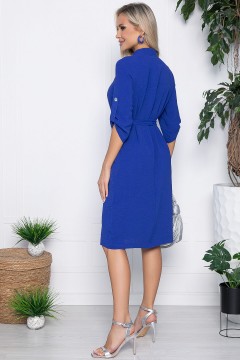 Платье миди синее с поясом Lady Taiga(фото4)