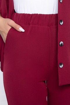 Костюм красного цвета с жакетом и брюками Lady Taiga(фото3)