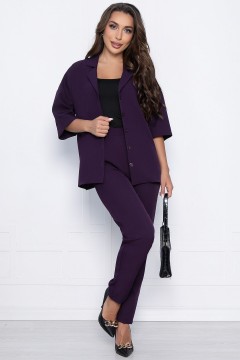 Костюм фиолетового цвета с жакетом и брюками Lady Taiga(фото2)