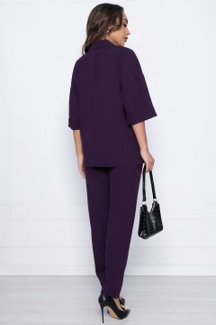 Костюм фиолетового цвета с жакетом и брюками Lady Taiga(фото4)