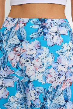 Юбка голубая с цветочным принтом Bellovera(фото4)
