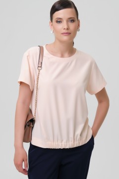Блуза с коротким рукавом в цвете абрикос Priz