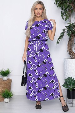 Платье длинное фиолетовое с разрезами LT collection
